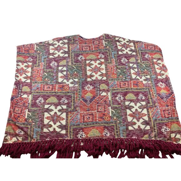 Ecote Urban Outfitters Duster Women's Small Blanket Kimono Boho Fringe Sweater - Picture 3 of 9